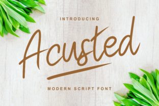 Acusted Font: A Handwritten Typeface for Editorial Design