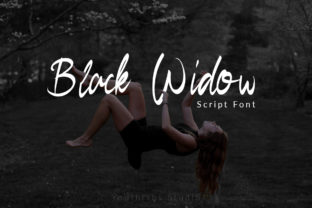 Black Widow Font: Modern Handwritten Style for Crafters