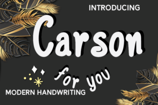 Carson Font: A Handwritten Typeface for Editorial Design