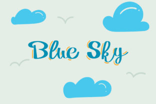 Enhance Your Brand with Blue Sky: A Friendly Handwritten Font